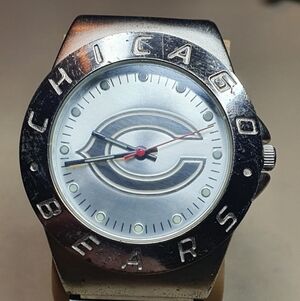 Game Time Chicago Bears Silver Stainless Steel Men's Watch